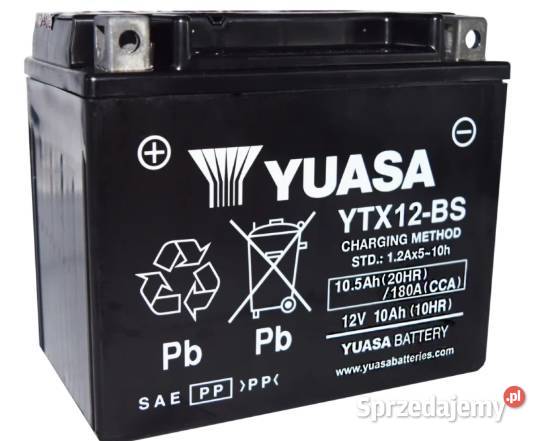 Akumulator motocyklowy YUASA YTX12BS AGM 105Ah