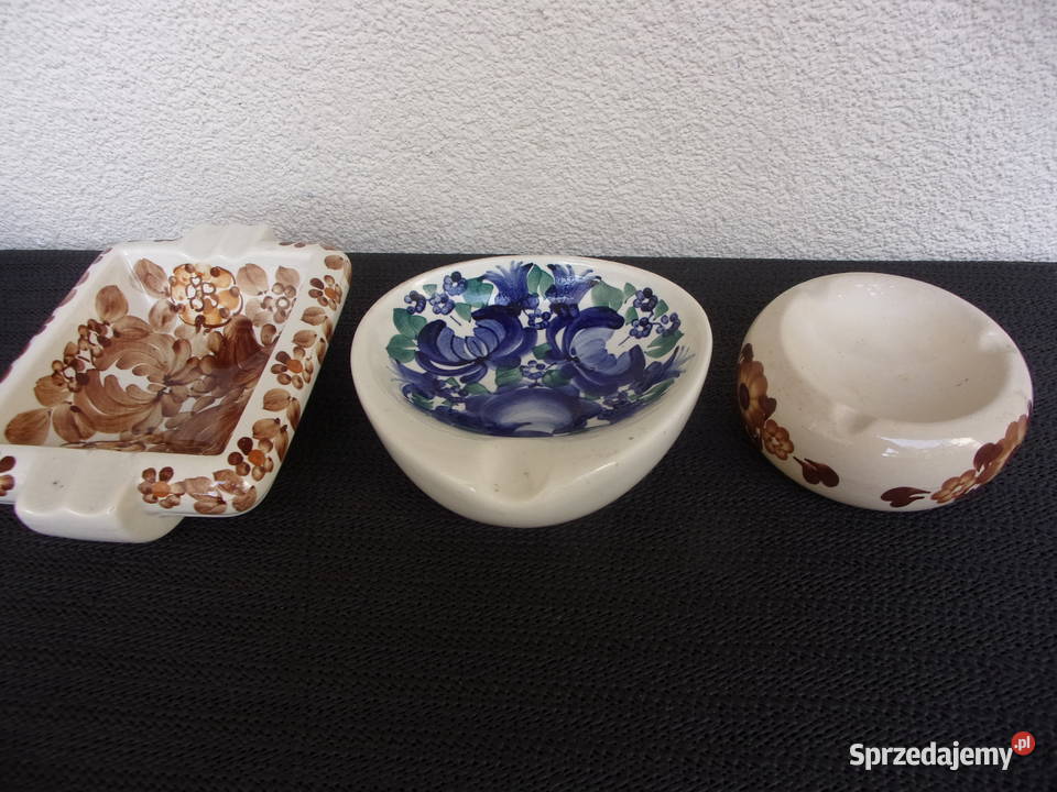 Kolekcja ceramicznych popielniczek Hand Painted Warszawa sprzedam