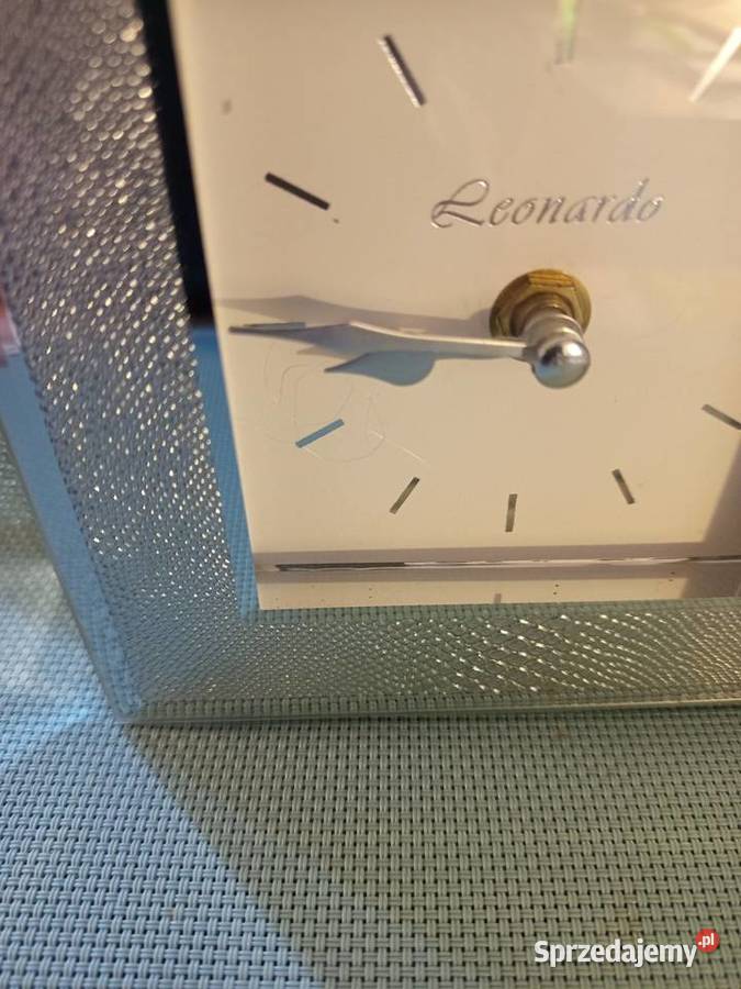 Zegar bładny firmowy LEONARDO w szklanej oprawie Warszawa