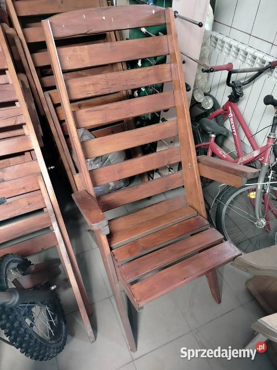 Krzesła ogrodowe drewniane 8