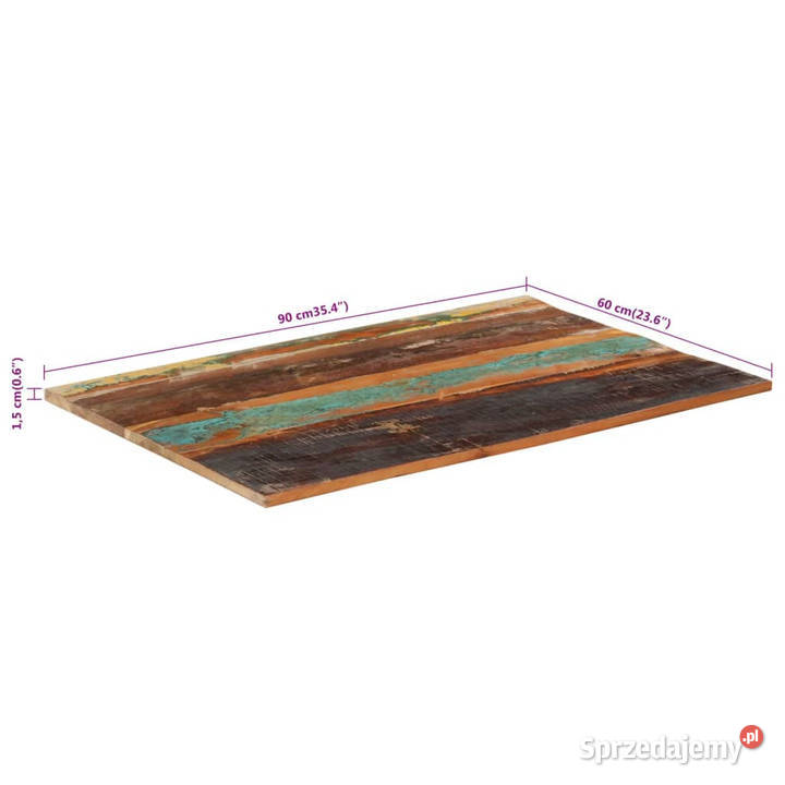 Prostokątny blat do stołu 60x90 1516 mm drewno z Blaty mazowieckie