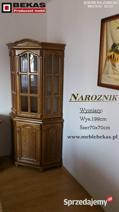 Komplet Komoda 120 dwie witrynki Narożnikowe