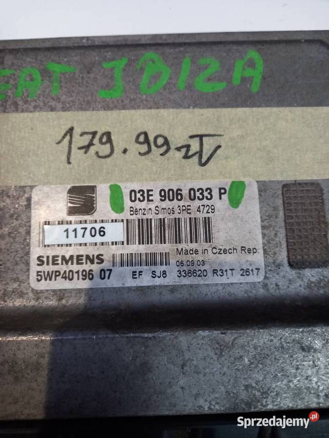 Komputer SEAT 03E906033P osobowe wielkopolskie Margonin sprzedam