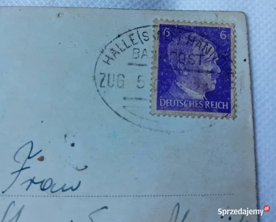 Pocztówka z listonoszem III Rzesza 1942 r z Antyki, Sztuka, Kolekcje wielkopolskie Koźminek
