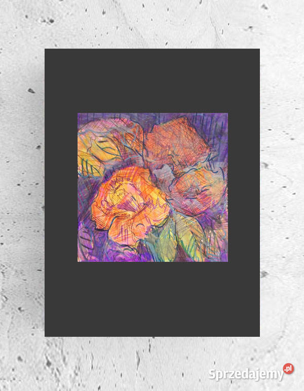 kwiaty obrazek 21x30 boho dekoracja do domu Łódź