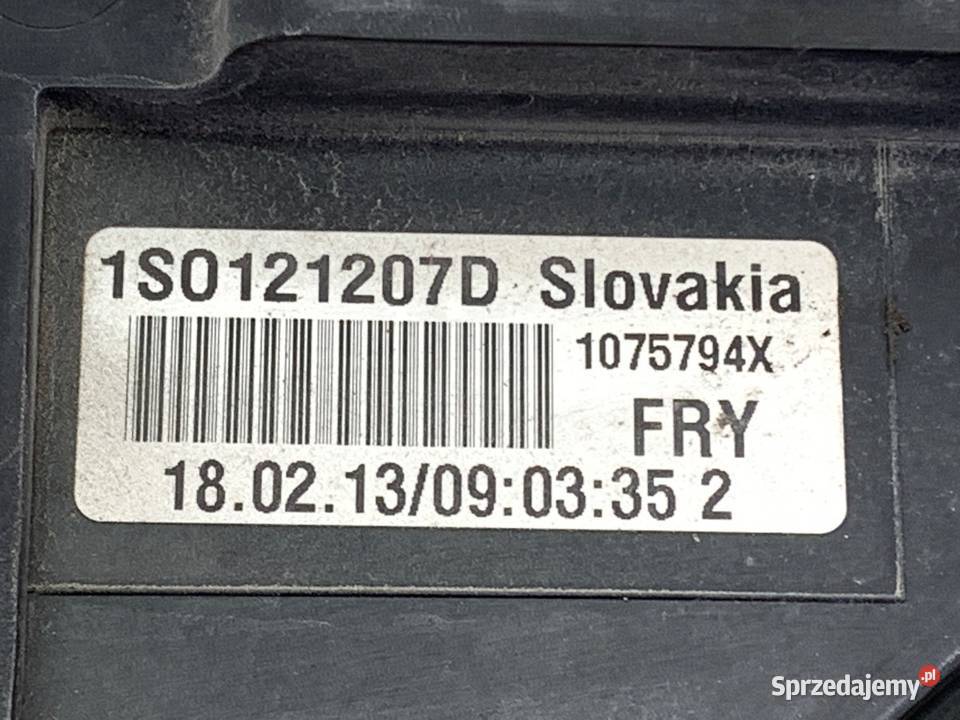 WENTYLATOR CHŁODNICY VW UP 10 60 1S0121207D Wentylatory chłodnicy