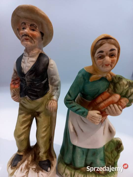 Angielskie biskwitowe figurki dziadka i babci Inowrocław