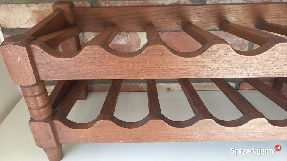 Stojak na wino drewniany dębowy 12 butelek 712 Stojaki na wino Stojaki na wino Gawroniec