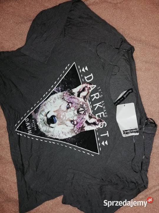 STRADiVARiUS szara bluzka crop top 100 WiSKOZA Leszno
