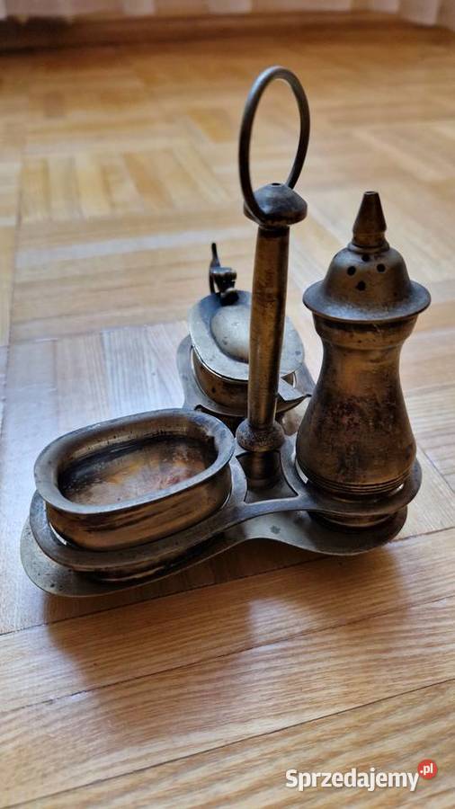 Kabaret na przyprawy mosiądz spatynowany inny kolor