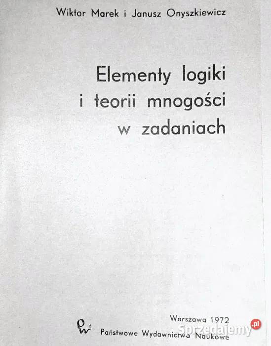 Elementy logiki i teorii mnogości w zadaniach Chełm