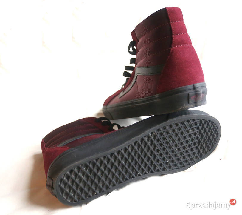 Buty Vans Sk8hi wysokie bordowe zamsz unikat r Gdańsk