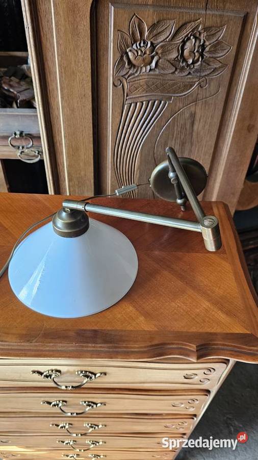 Lampa ścienna vintage regulowany kinkiet mosiądz