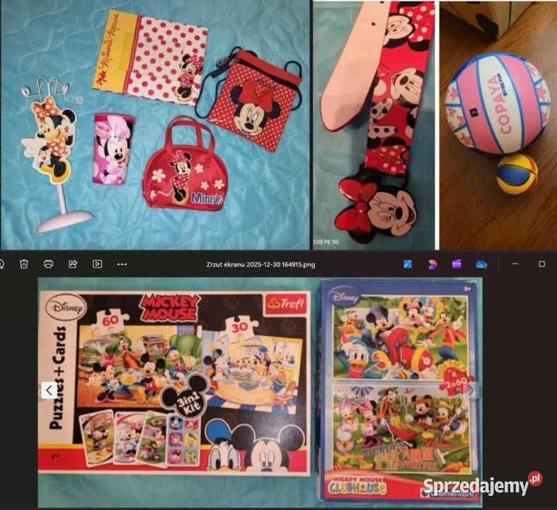 Kołyska pościel lalki maskotki zestaw Minnie Lalki i akcesoria sprzedam