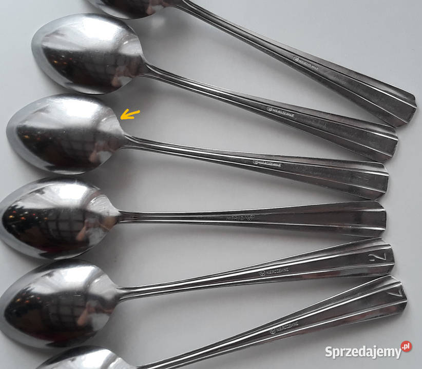 Duże łyżki obiadowe 1 SATURN sztućce PRL Dąbrowa Górnicza