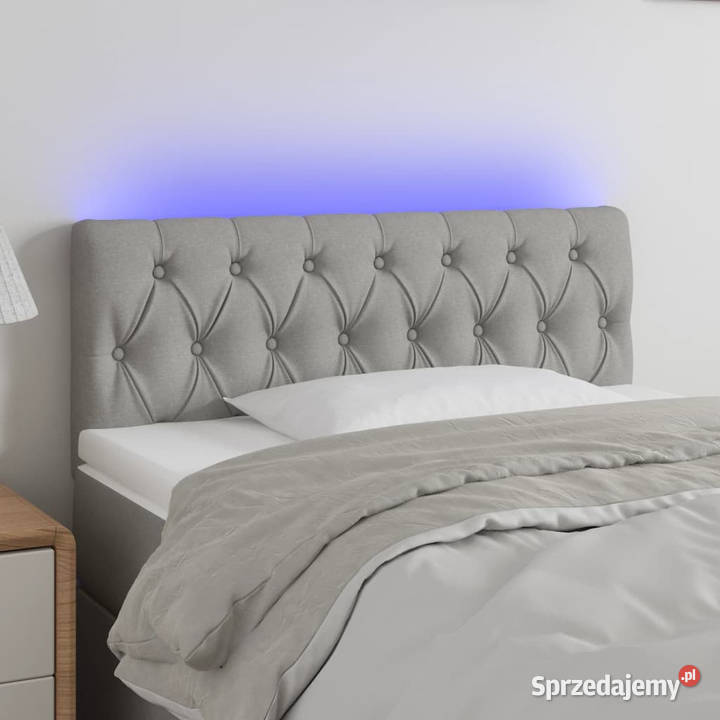 Zagłówek do łóżka z LED jasnoszary 100x7x7888 Warszawa