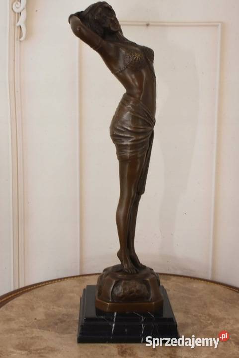 Tancerka Egipska w Sukni Figura Rzeźba z Brązu w Kraków