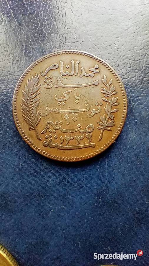 Stare monety Tunezja 10 centimes 1914 Lesko