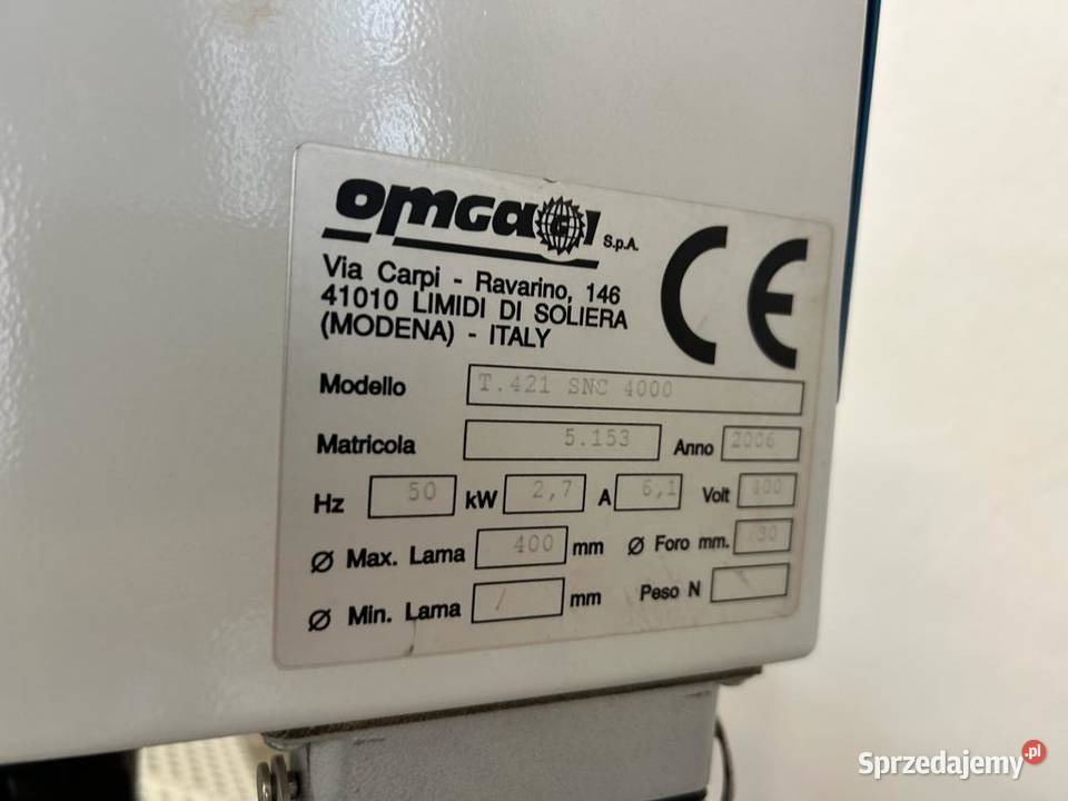 Piła poprzeczna Optymalizerka OMGA T 421 SNC Karsin