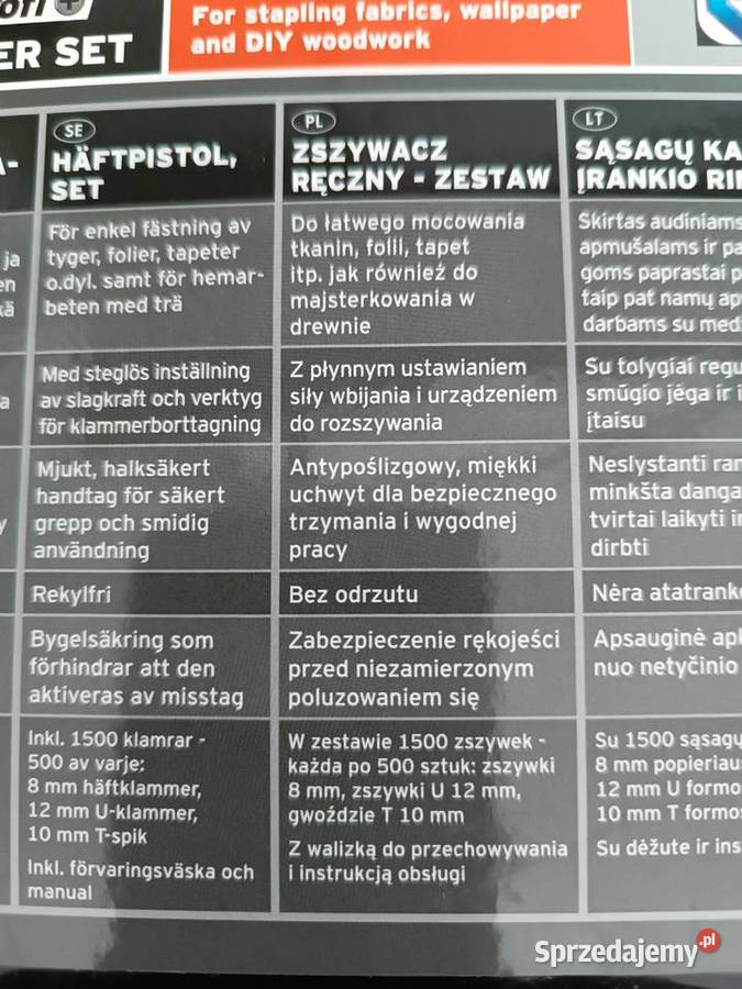 Zszywacz tapicerski Powerfix Taker walizka Kędzierzyn-Koźle