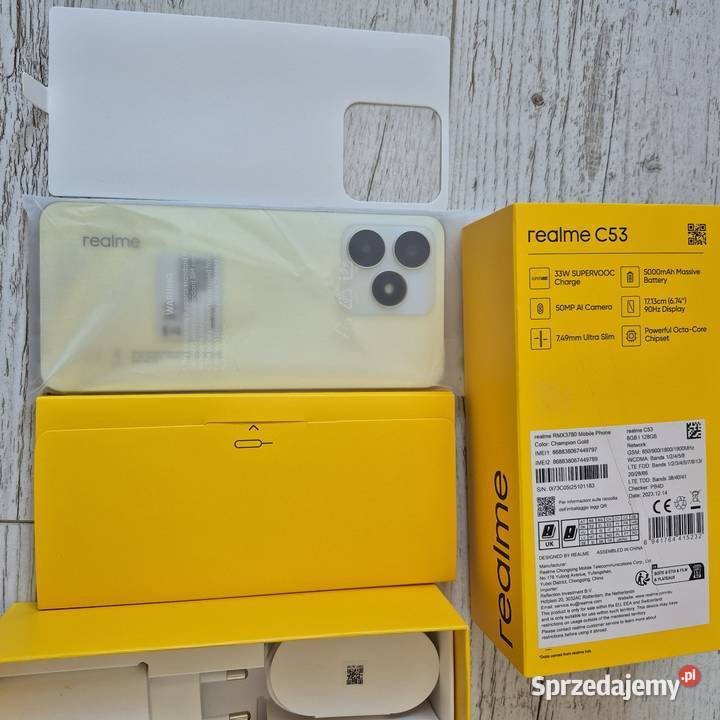 Smartfon Realme C53 6128 GB 67 90Hz złoty pomorskie Pruszcz Gdański