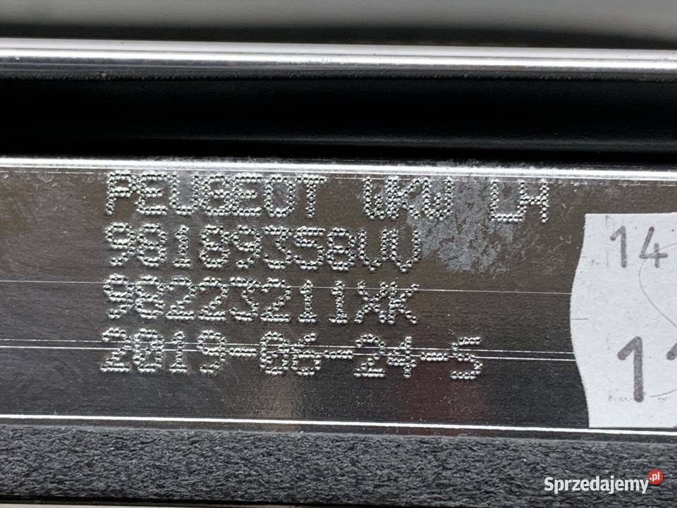 LISTWA DACHOWA LEWA PEUGEOT 508 SW II 98189358VV Motoryzacja sprzedam