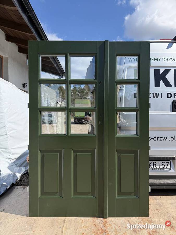 Drzwi zewnętrzne drewniane wejściowe Dom i Ogród Pabianice