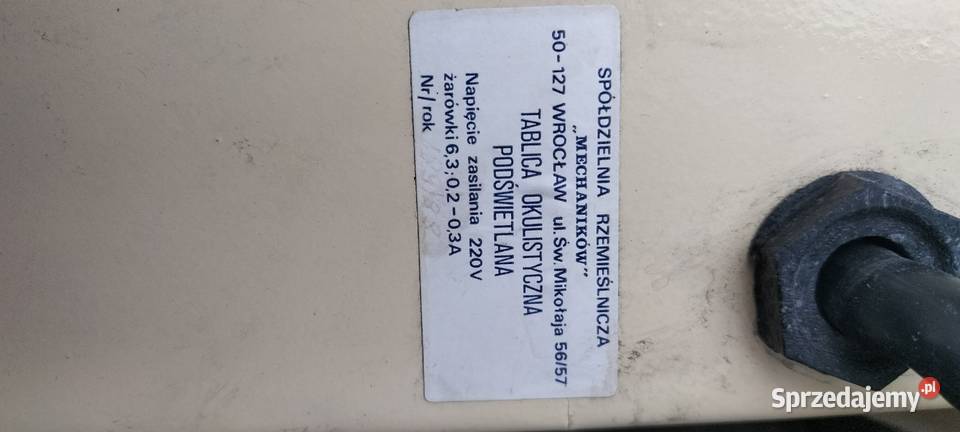 Tablica okulistyczna łódzkie Pabianice sprzedam