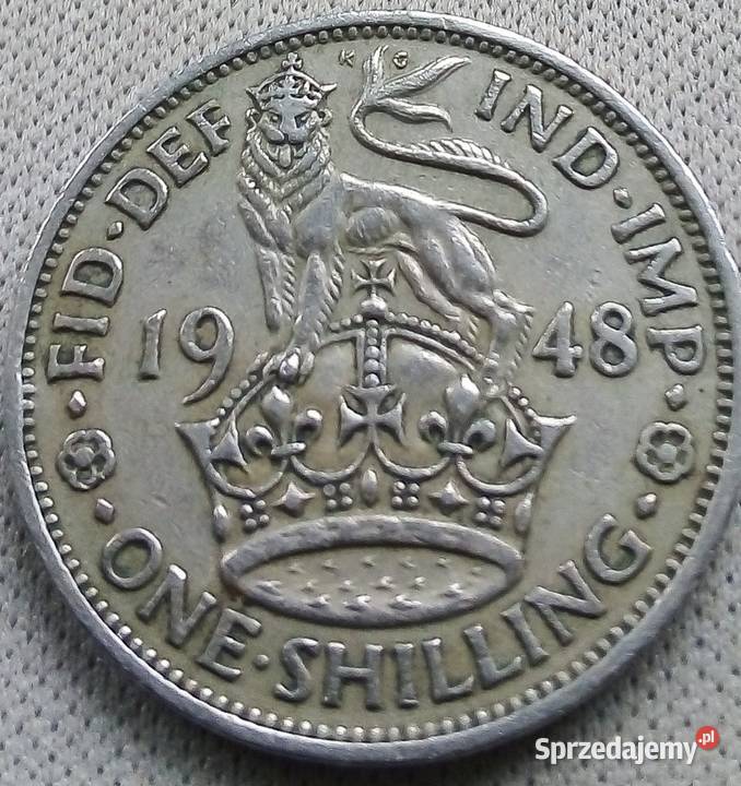 WIELKA BRYTANIAONE SHILLING1948 r 2