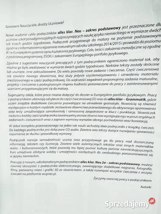 alles klar 2a niemiecki kursy językowe unikatowe Warszawa