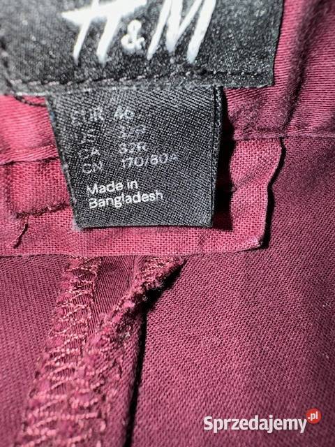 Spodnie męskie HM krótkie bordo 17080A z Rozmiar S Częstochowa