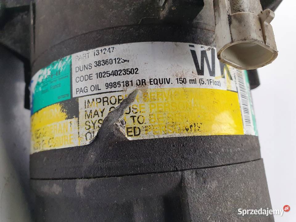 SPRĘŻARKA KLIMATYZACJI Opel Astra III H 16 16V osobowe Kompresory klimatyzacji Chełm