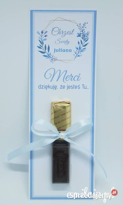 Merci gości PODZIĘKOWANIA z okazji CHRZTU Św Zielona Góra