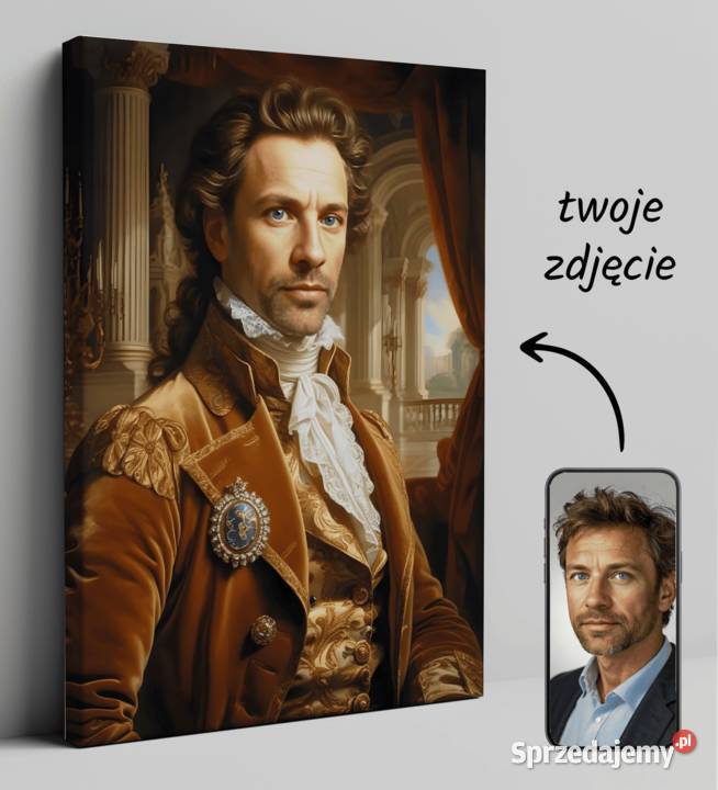 Obraz Portret na płótnie karykatura polskiego