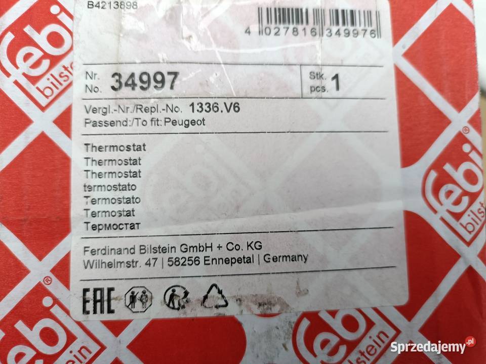 Termostat 14 HDI Citroen Peugeot Fiesta TDCi małopolskie Oświęcim