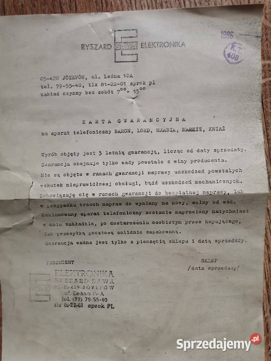 Polski Telefon wiszący z czasów PRLu Kraków