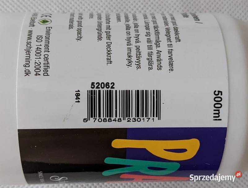 Farba Tempera Schjerning Praxis 500 ml White Warszawa