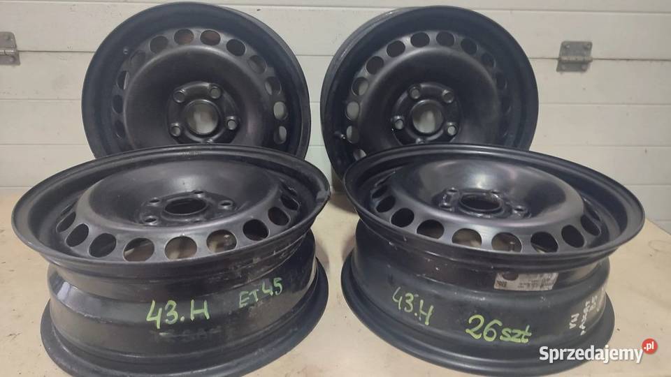 43H Felgi stalowe 6Jx15H2 ET45 5x112 Audi VW Włoszczowa sprzedam