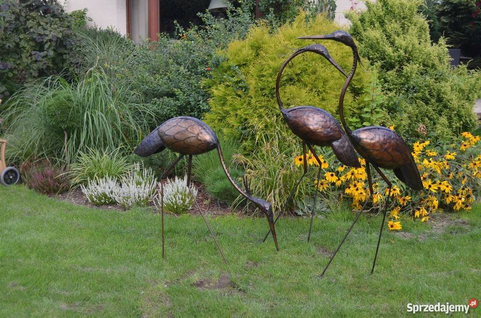 Ptak metalowy czapla 150 cm do ogrodu dekoracja