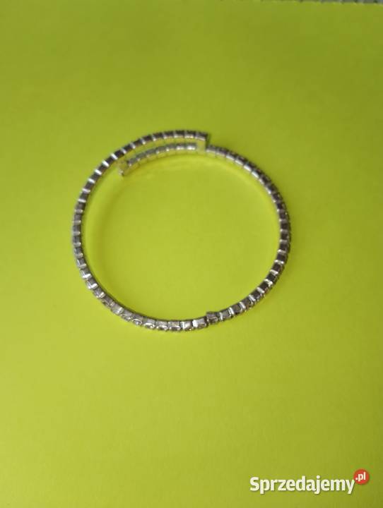BRANSOLETKA z kryształkami rozchylana średnica 6 Złotniki