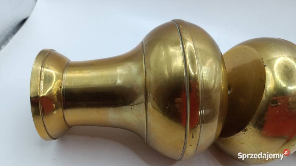 Dwa stare mosiężne dzbanki do dekoracji Zamość