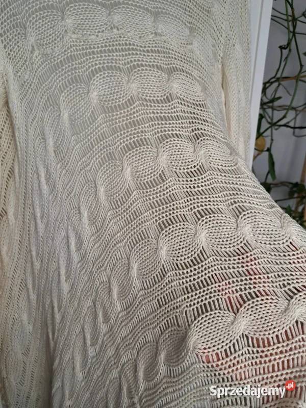 Ażurowy kardigan Diverse S romantyczny styl i pomorskie Trąbki Wielkie