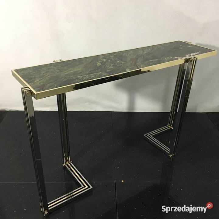 Konsola Olivson Harold złoto srebrna kamienny 30cm Piaseczno