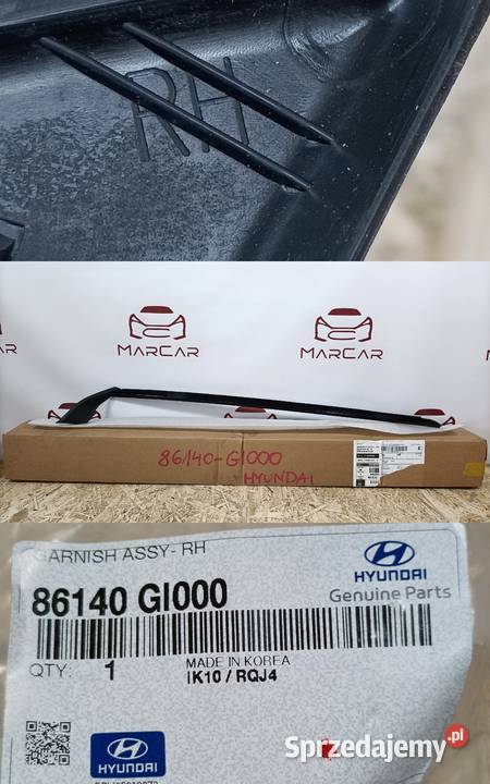 HYUNDAI IONIQ 5 21 LISTWA SZYBY CZOŁOWEJ PRAWY Listwy i nakładki Pleszew