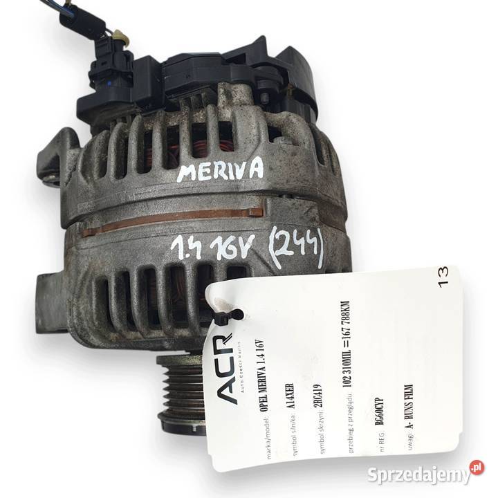 ALTERNATOR Opel Meriva II Astra J Mokka 14 16V lubelskie Chełm