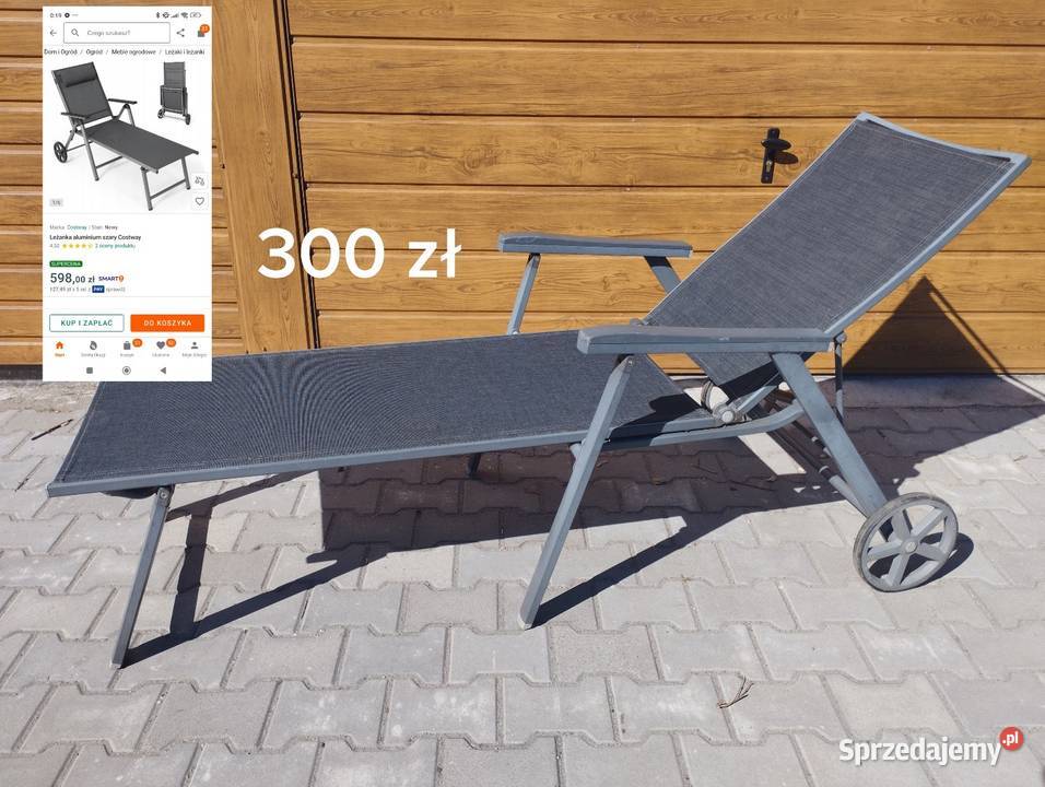 Leżak ogrodowy siatka metal Szamotuły