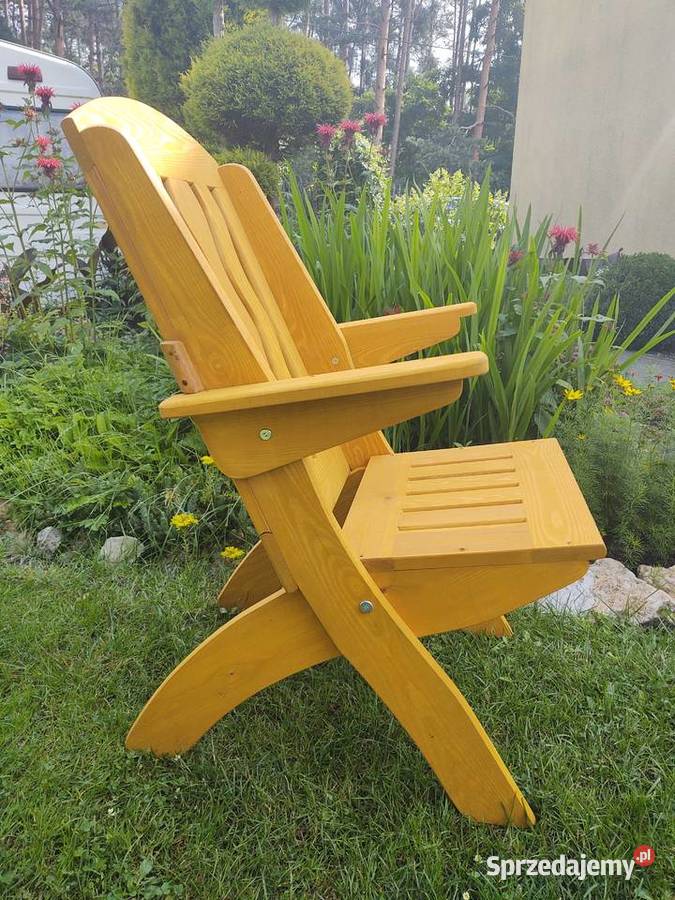 Krzesło ogrodowe drewniane składane tarasowe X Kalety