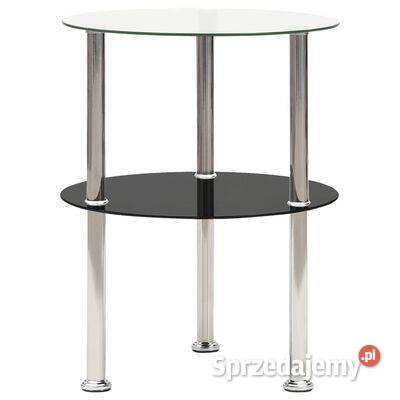 vidaXL 2poziomowy stolik 38 przezroczysteczarne Warszawa sprzedam