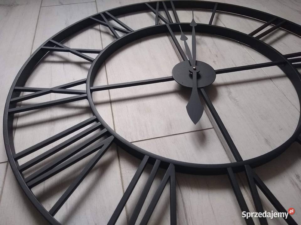 zegar ścienny metalowy loft 100cm