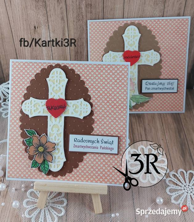 Wielkanoc Kartki ręcznie robione RELIGIJNE Zbójno